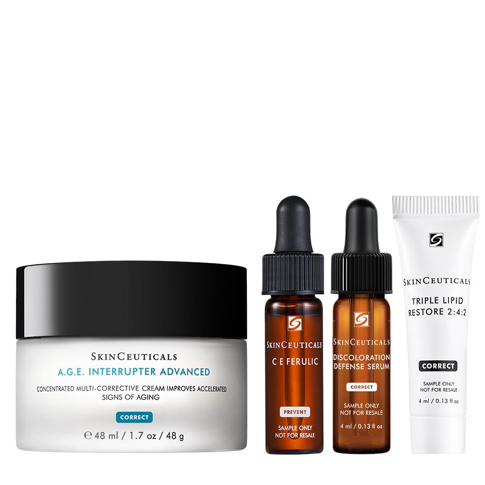 [공식몰]A.G.E. 인터럽터 어드밴스드 세트/탄력 리프팅 크림(+항산화 안티에이징 & 미백 3종 키트)