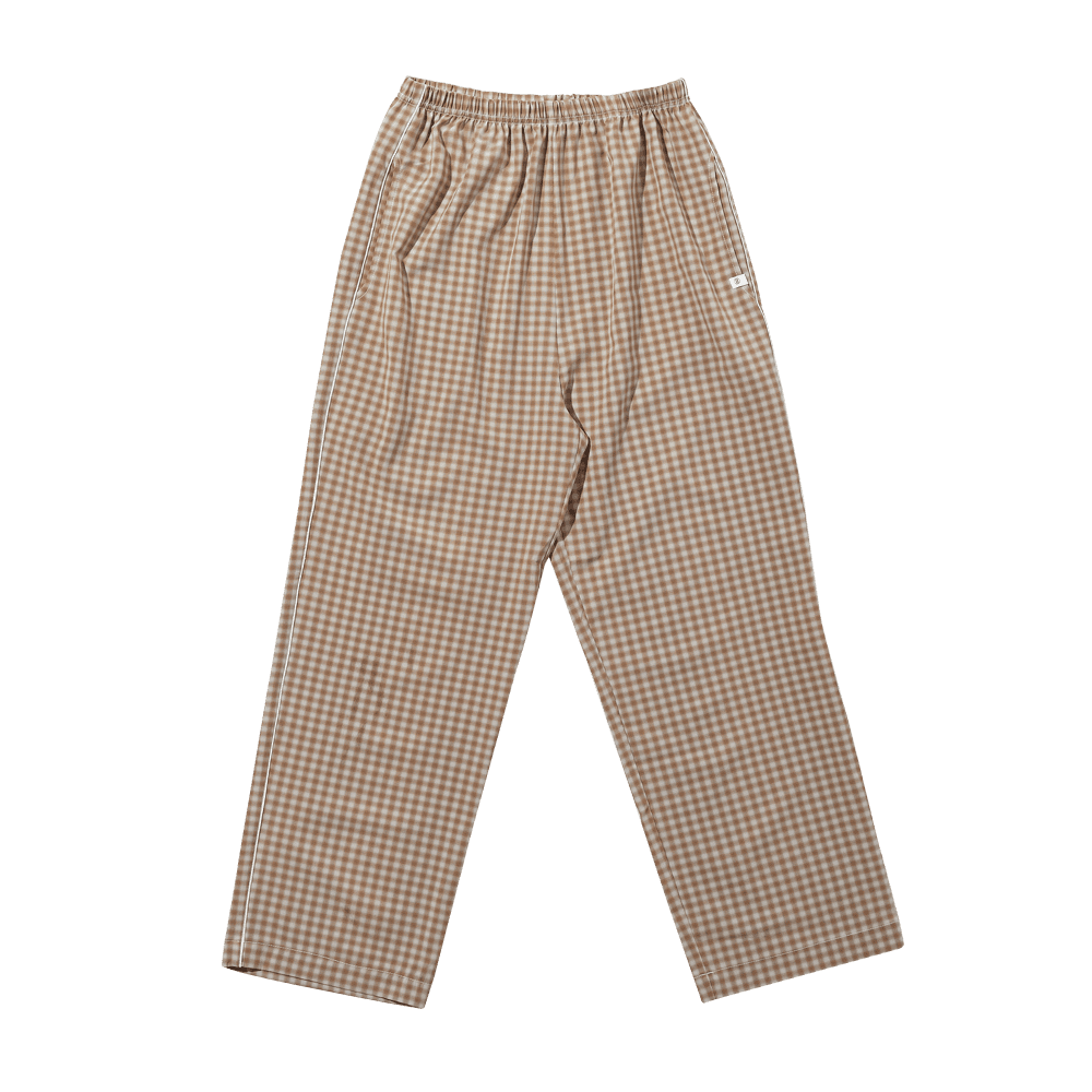 [W] GND Classic Check Pants Brown