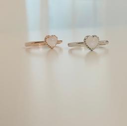 [실버 925] 문스톤 하트링
