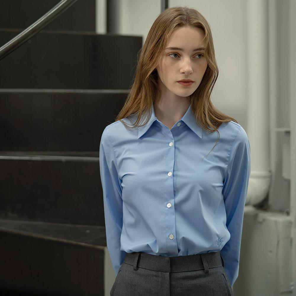 [1차:9/23 예약발송 2차:9/28 예약발송] SITP5070 regular-fit signature shirt_Sky blue