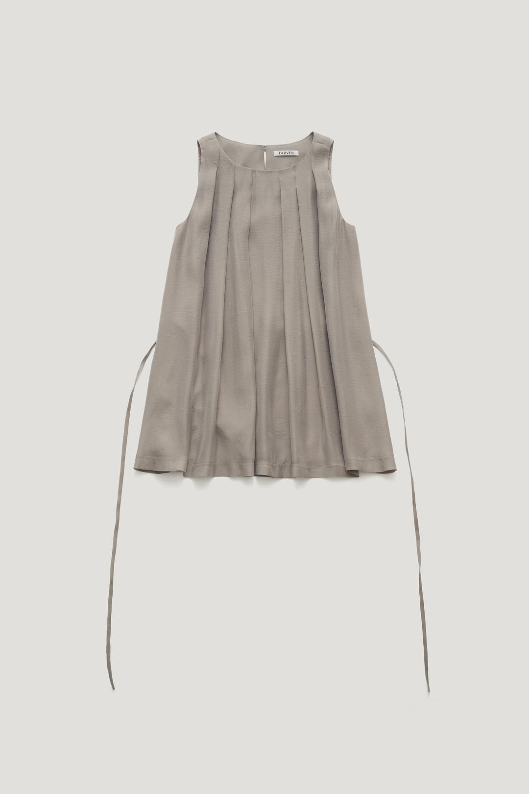 [1st reorder 6/24 PM15:36 open] MET PIN TUCK BLOUSE_FOG GRAY / ₩148,000