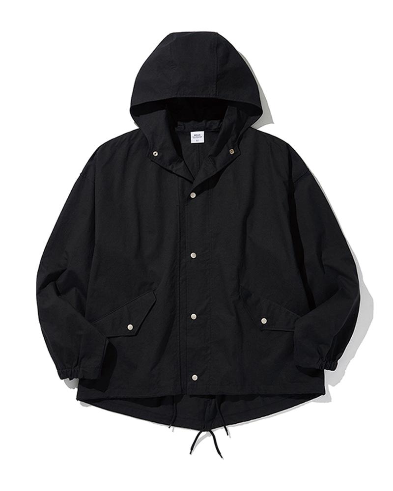 후드 코튼 자켓 (BLACK)