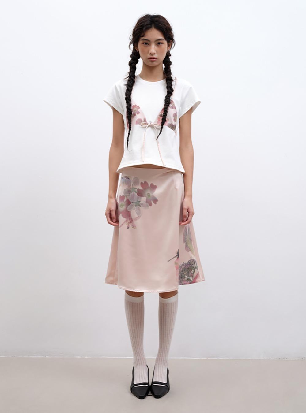 Soft Focus Floral Skirt