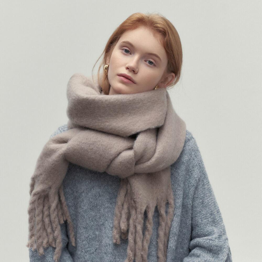 FIRST LABEL BOLD MUFFLER_BEIGE