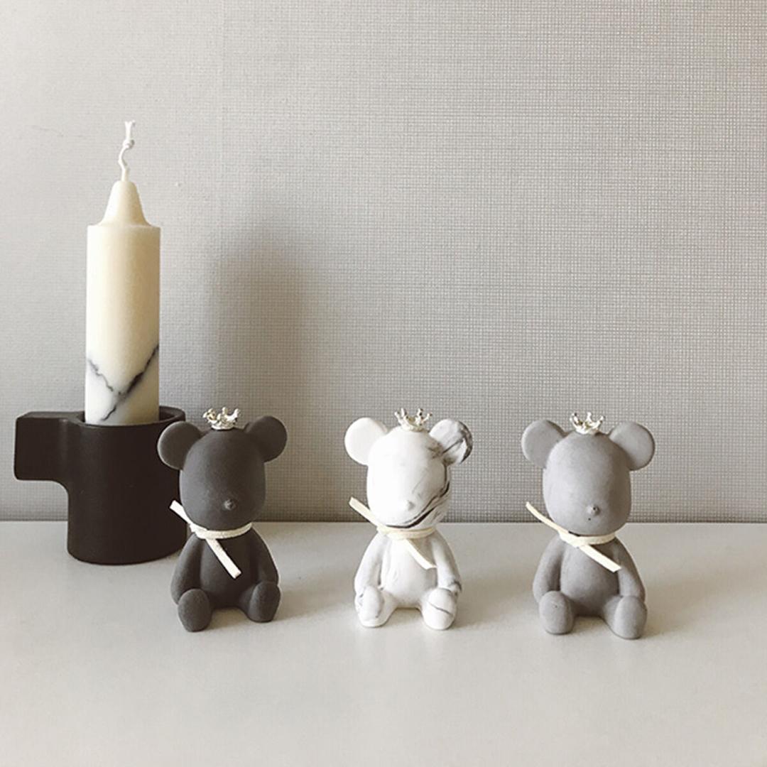 스탠드용 차량용 블랙 마블 모던 베어 석고방향제