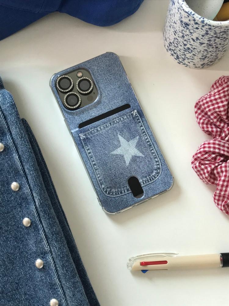 [i43] STAR JEANS case - blue 아이폰 15 pro