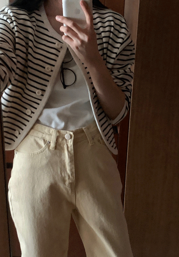 넛츠 스트라이프가디건cd(4color)