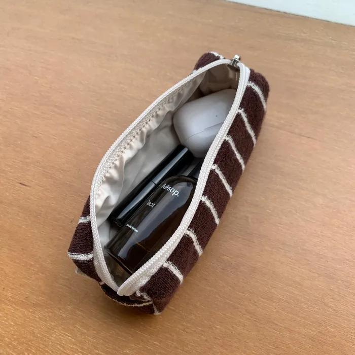 [NEW] Stripe terry pencil pouch (6color) 필통