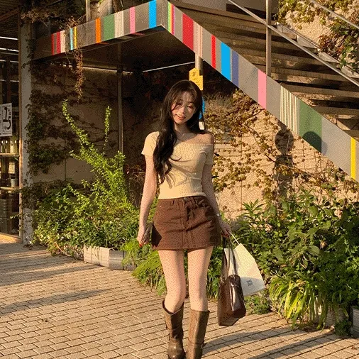 [골반커버🤍/치마바지] 코튼라떼 - sk