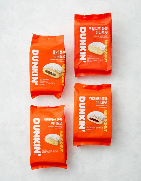 [던킨도너츠] 달콤한 미니 필링 도넛 4종