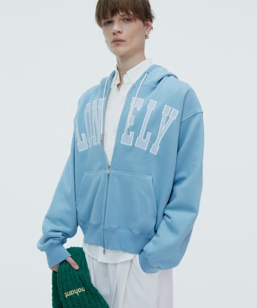 LONELY/LOVELY HOODIE ZIP-UP RESORT-BLUE