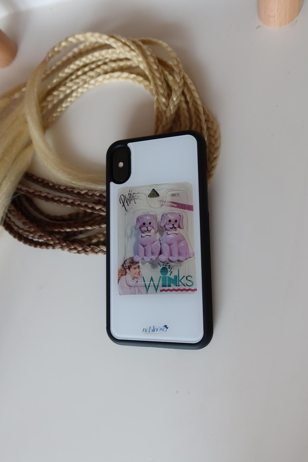 Purple dog glass bumper case