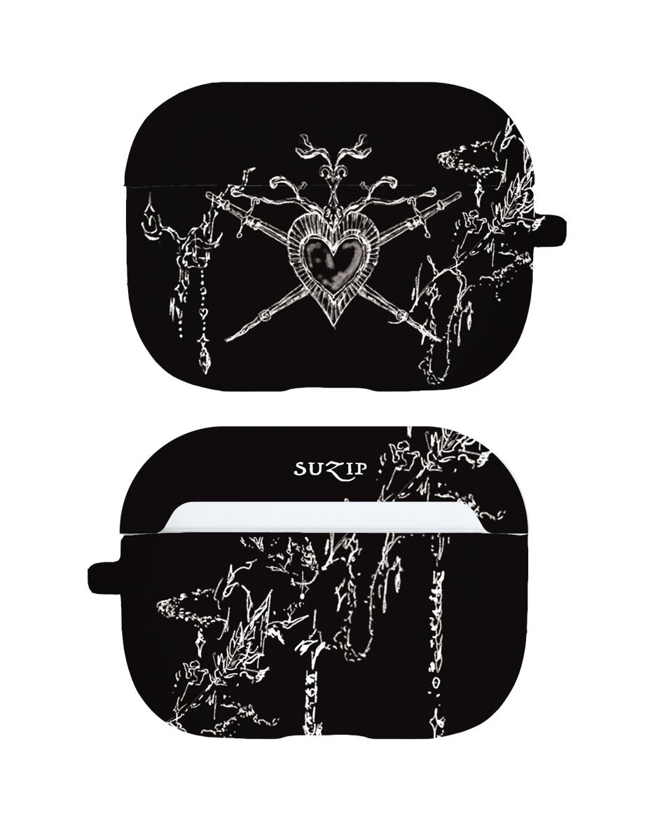 ODD HEART air pods case - black ( 1,2세대 / PRO / 3세대 )