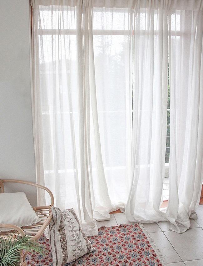 센디 빈티지 린넨커튼