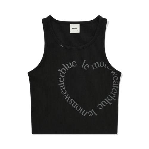 [2차 리오더] Chuck LSB Heart Logo Sleeveless T-Shirt, Black