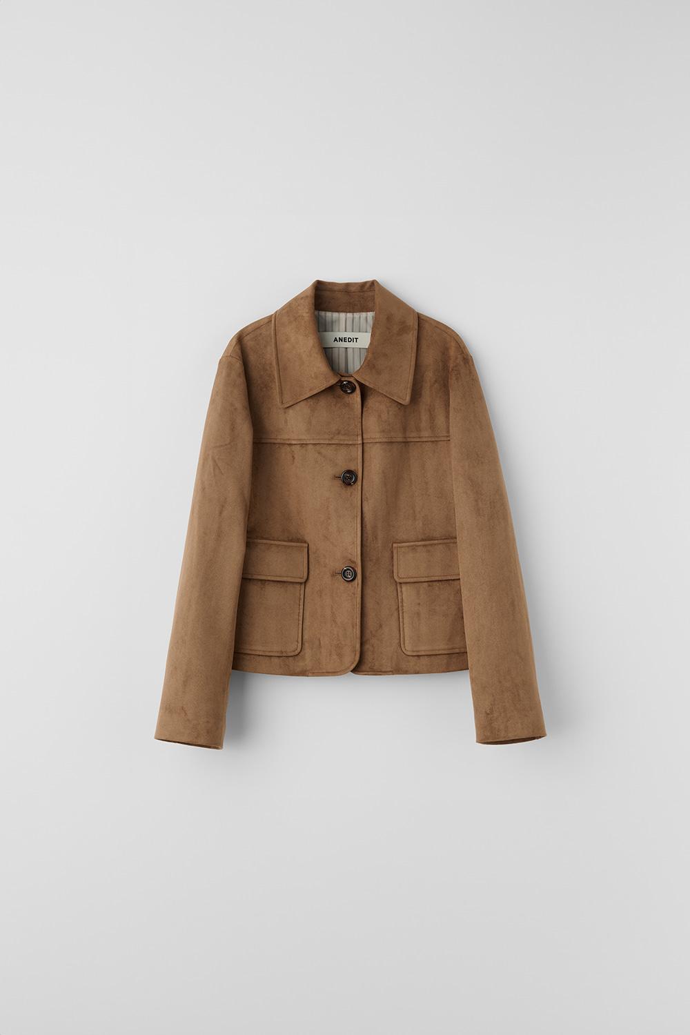 [11/10예약배송]O Lowell Suede Single Jacket_Cappuccino