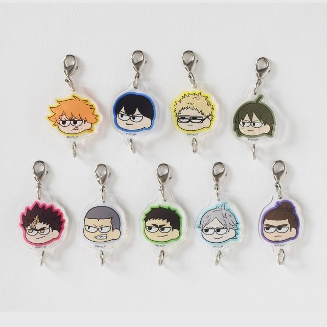 NTVS 하이큐 굿즈 지로리 트레이딩 연결 아크릴 챰 카라스노 고교 Ver 단품 (랜덤)