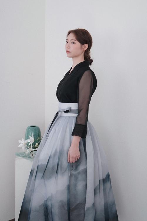 산수화 허리치마