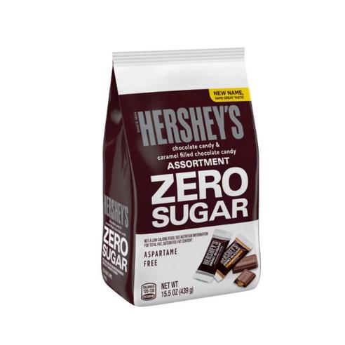 허쉬 제로 슈가 초콜릿 어솔트먼트 대용량 2가지맛 무설탕 439g - 다크 초콜릿 | 쿠팡