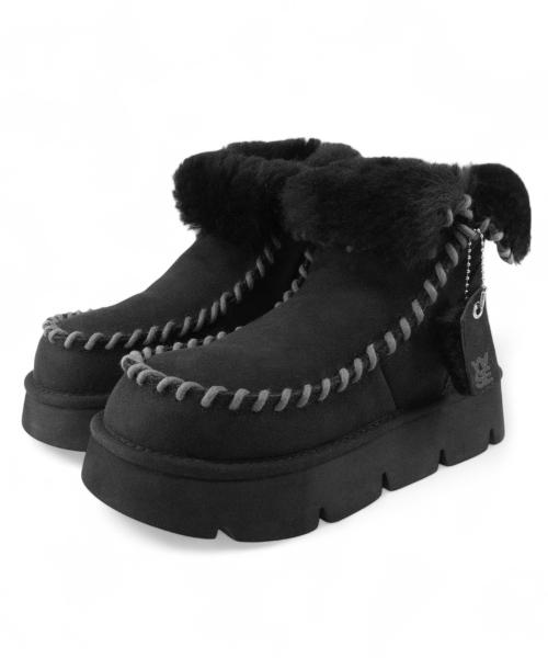 송이송이x야세 핸드스윙 천연양모 부츠 블랙