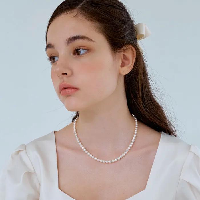 gradation swa pearl necklace