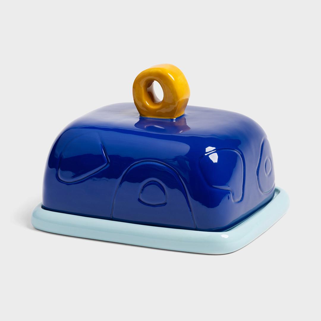 BUTTER DISH SKETCH - BLUE