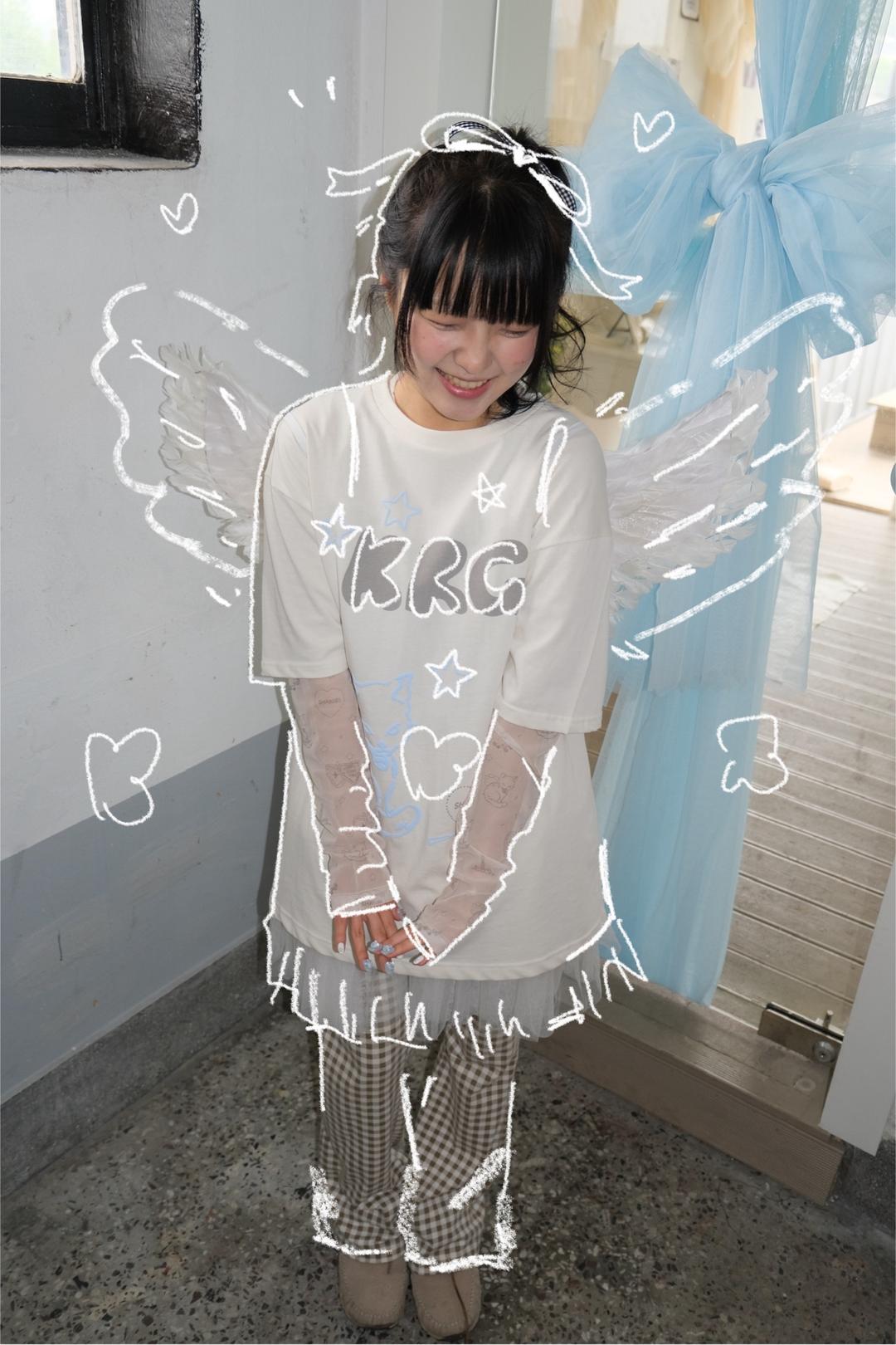 KIRIGIRL BOXY T-SHIRT _IVORY