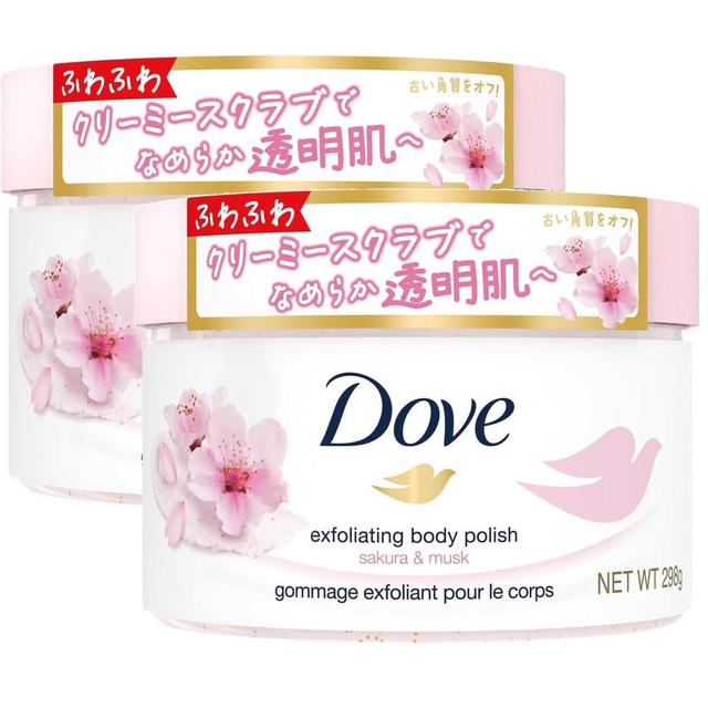 Dove Exfoliating Body Polish 도브 바디 스크럽 사쿠라 298g 2팩