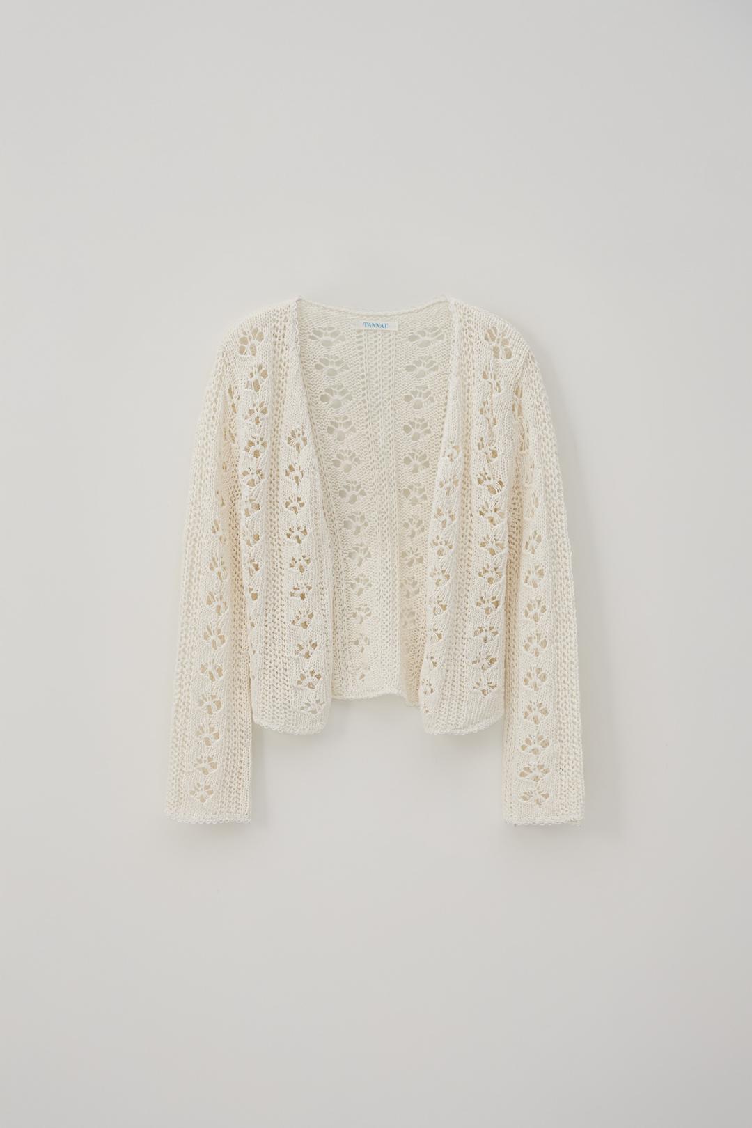 (3rd re-stock) 25ver. T/T Crochet knit cardigan (white)