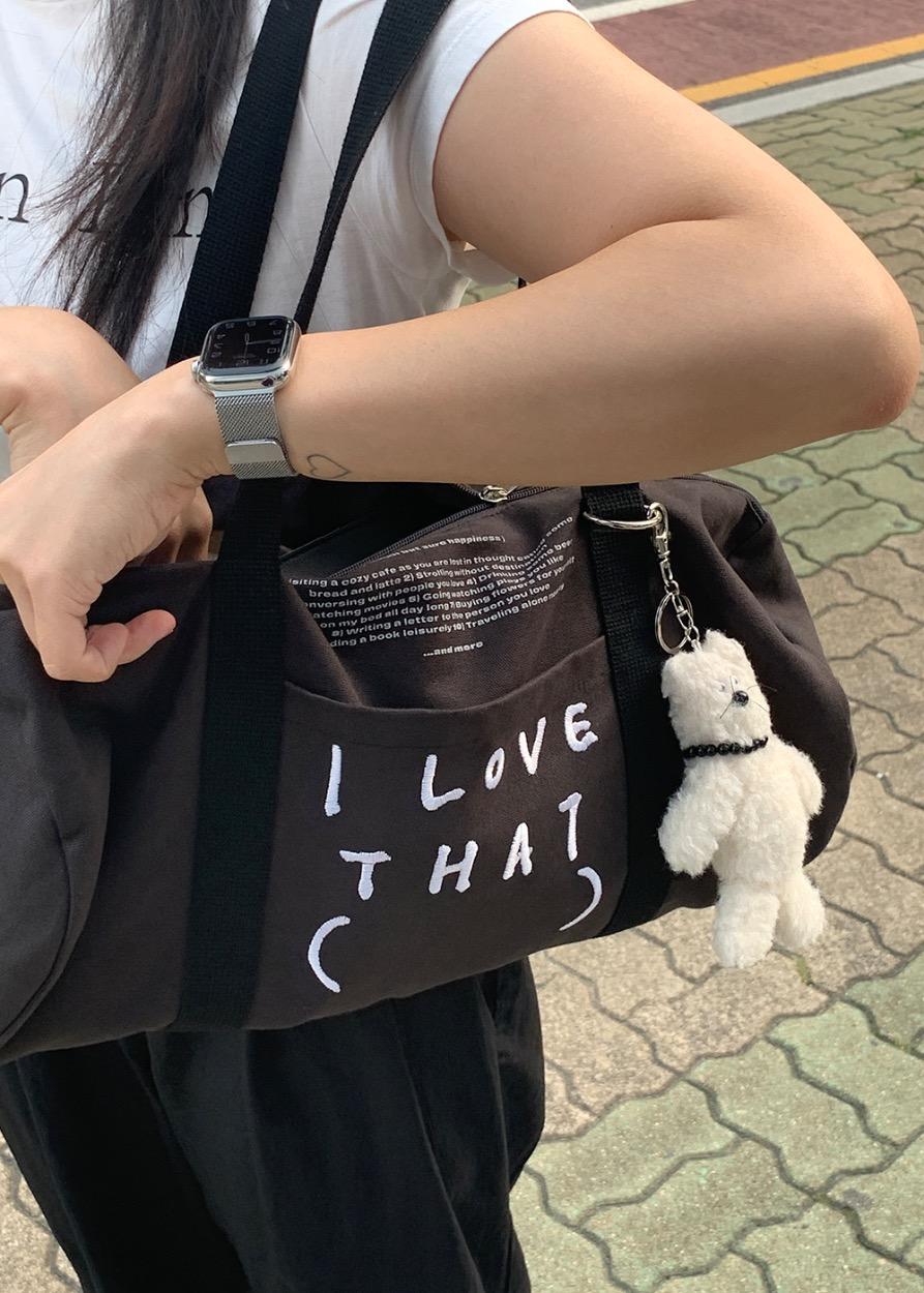 쇼룸판매 ) I love that duffle bag / black