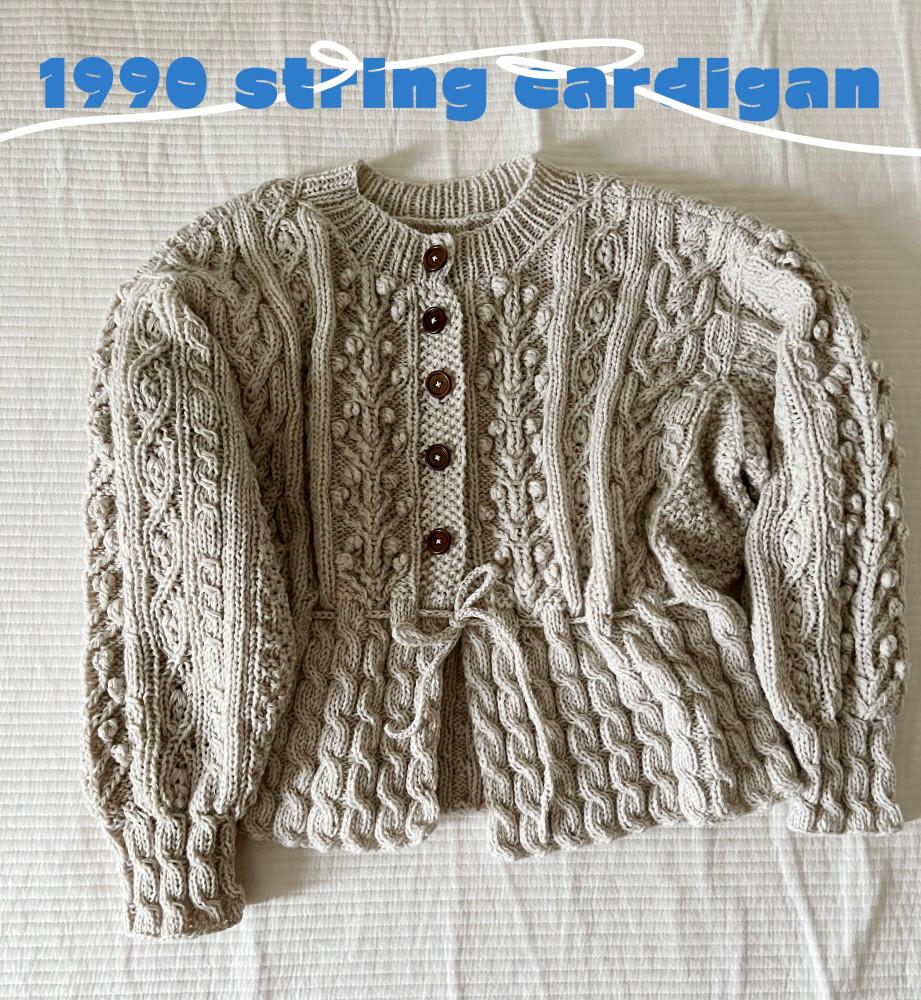 (대바늘 도안) 1990 스트링 가디건│PDF PATTERN [나우어]