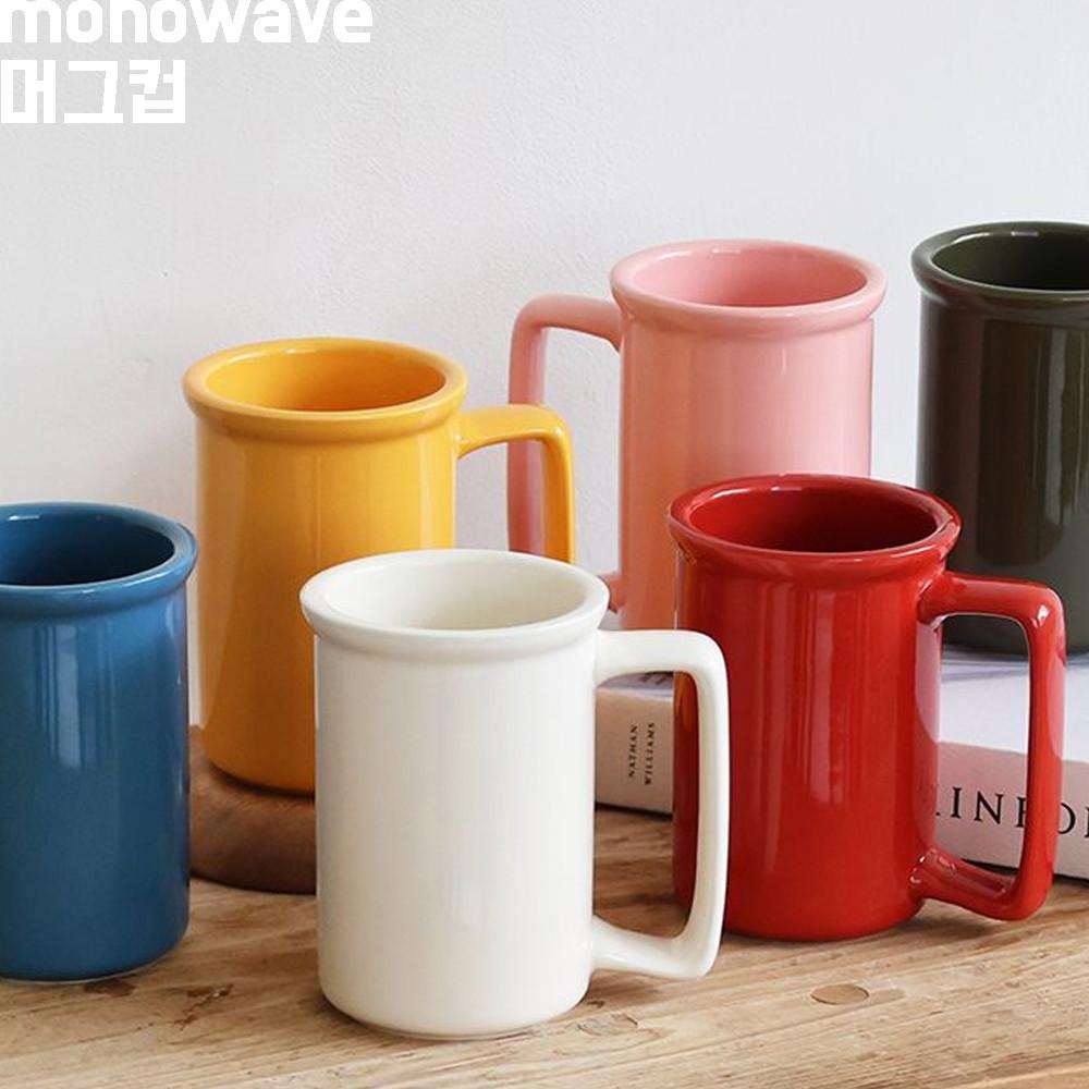 로마네 모노웨이브 머그컵 카페 감성 인테리어 집들이 선물 350ml 1P