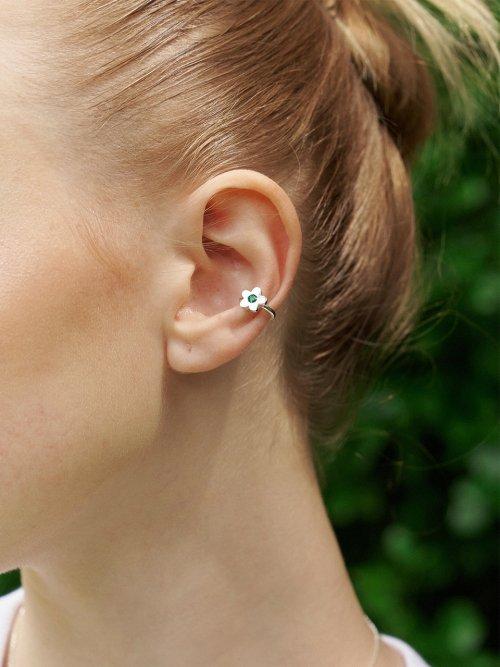 Flower Cubic Earcuff (4color)