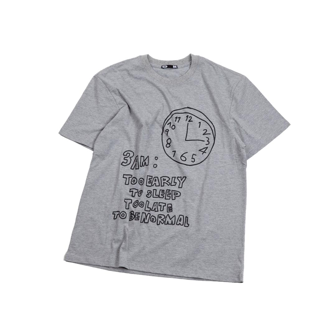 Clock T-Shirt Grey