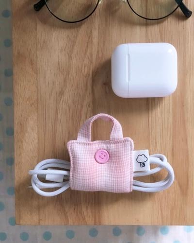 복숭아백 이어폰 줄감개