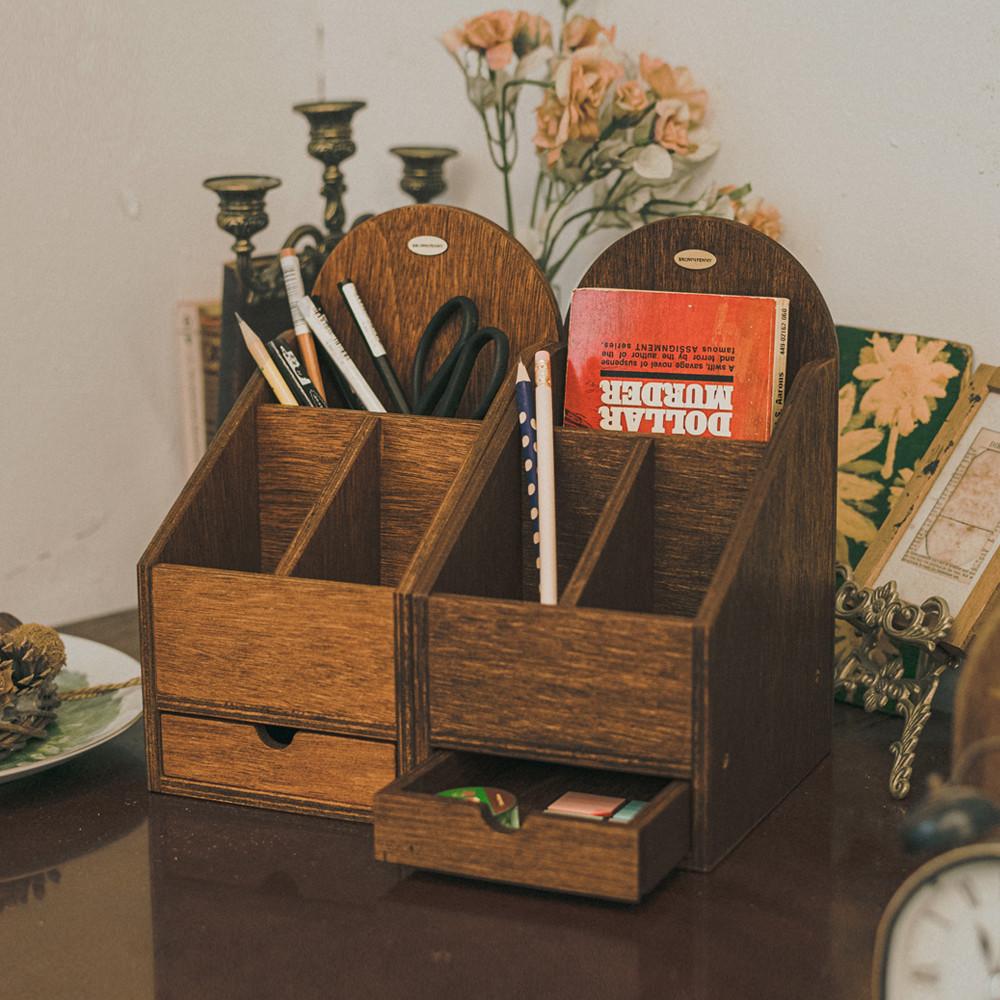 [브라운페니] 세르카 마르코(Cerca Marco) / 2color 소품수납 펜수납 우드정리함