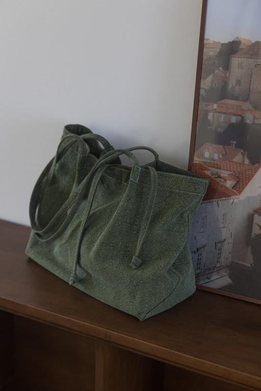 [su.su] 빈티지 스티치백_d/green