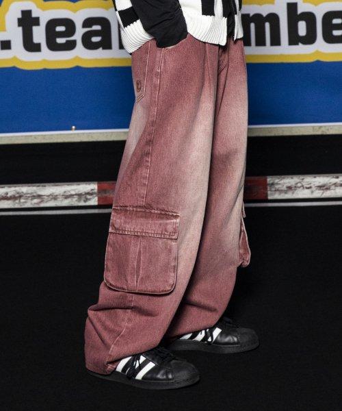 XP138 파스텔 데님 카고 팬츠 (PINK)