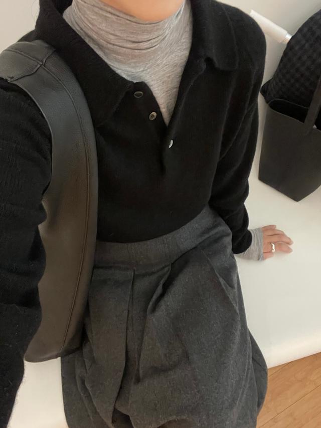 roll neck wool tshirt