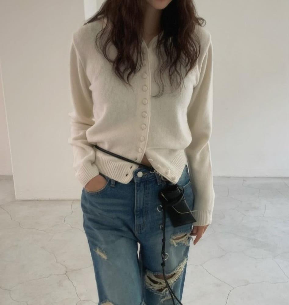 템팅 24fw 캐시미어 울혼방 라디 후드 니트 가디건