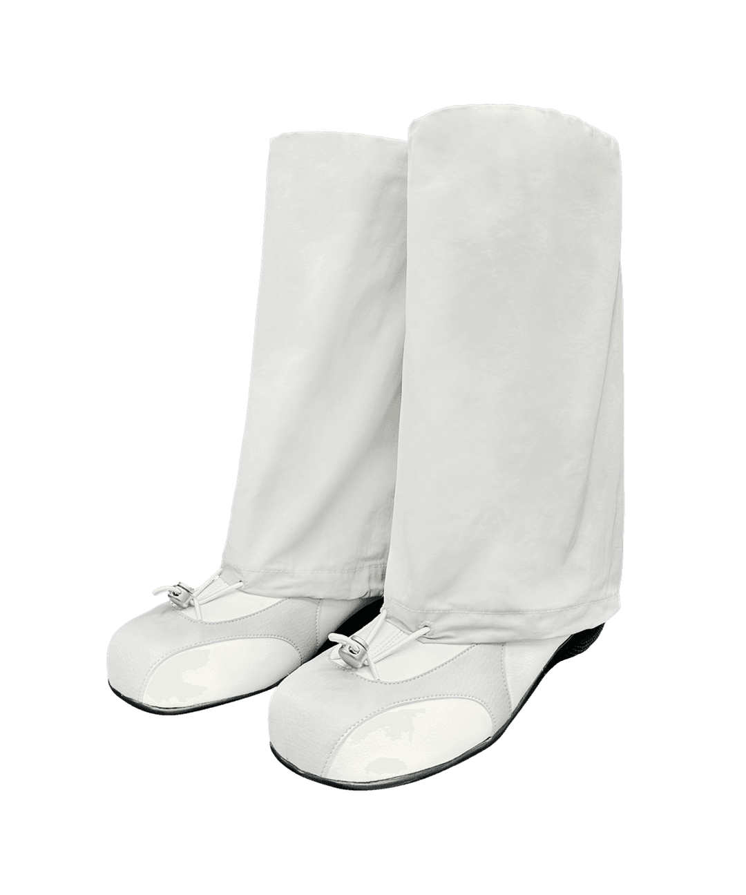Nylon Folding Leather Boots / Grey