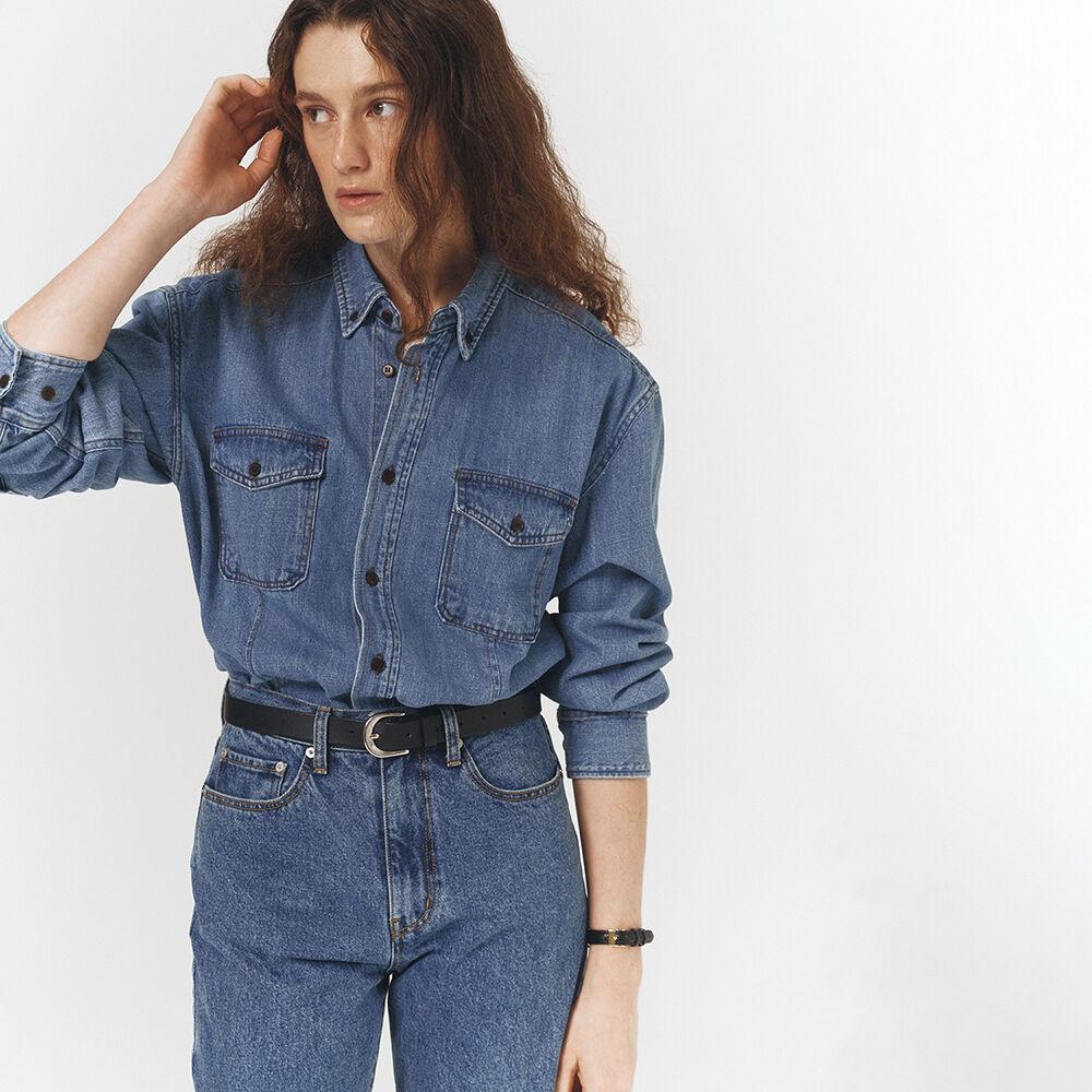 UNISEX CLASSIC DENIM SHIRT CLASSIC BLUE_UDSH3C101B2