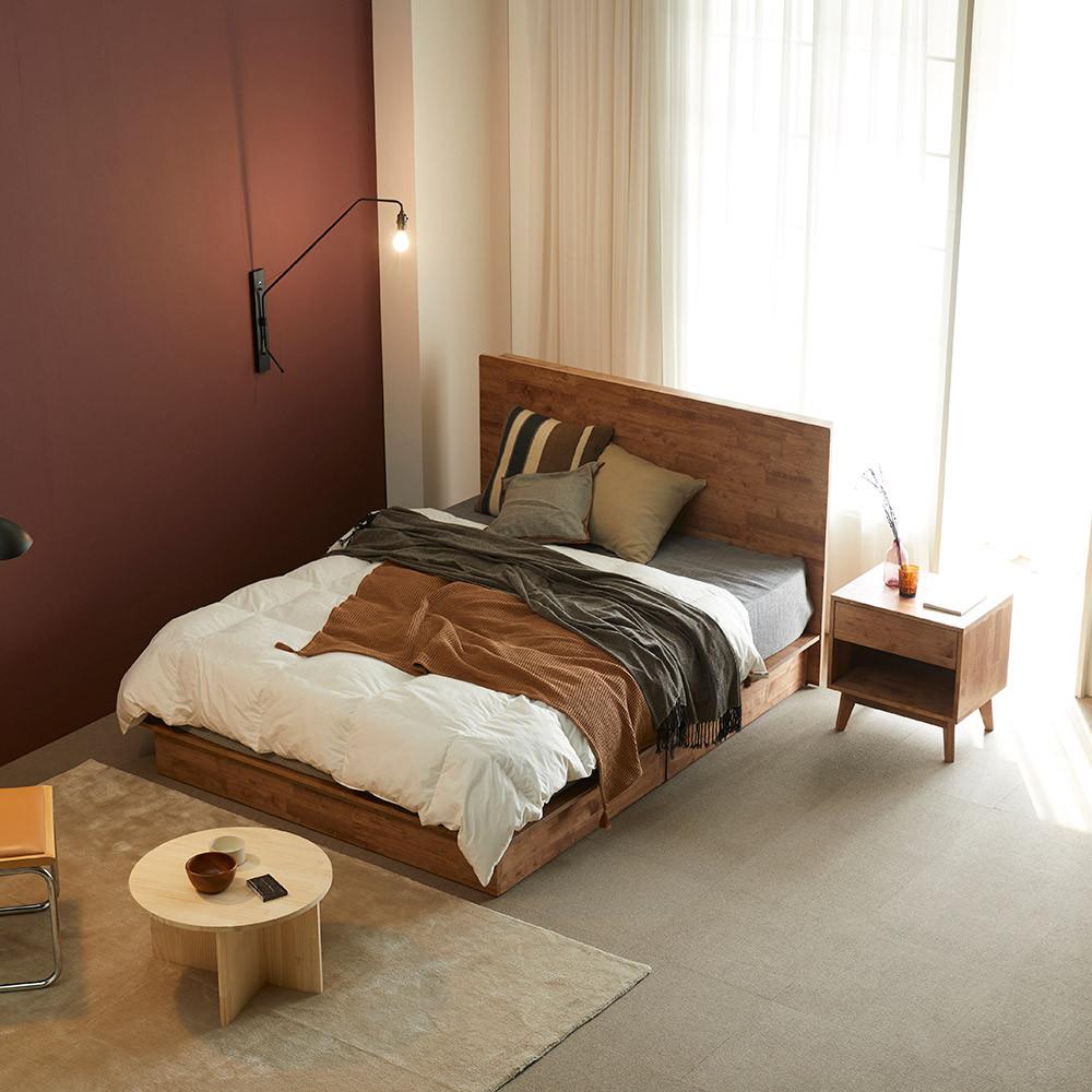베이직 원목 침대 프레임 평상형 저상형 수납형 슈퍼싱글 퀸 킹 라지킹 이스턴킹