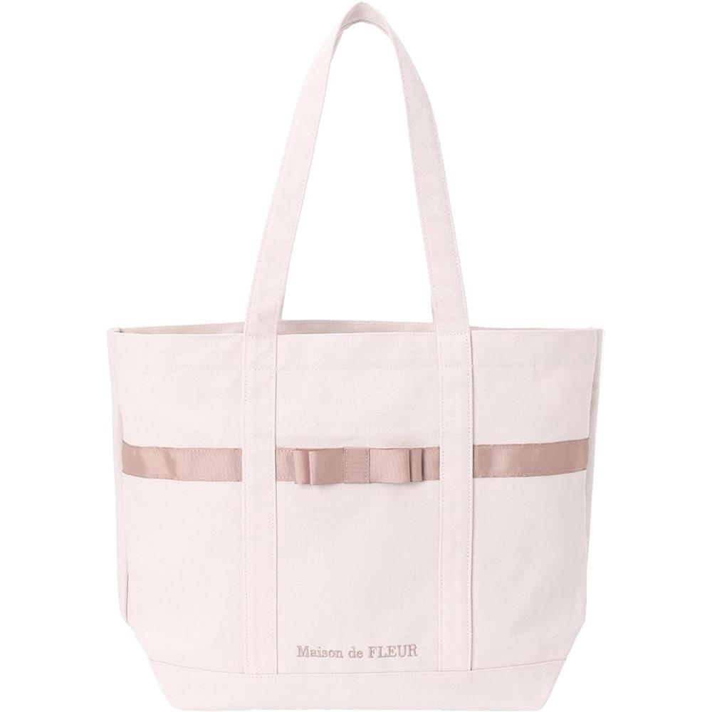 메종 드 플뢰르 8A43F0J1100 멀티포켓 캔버스 토트백 M 라이트 핑크