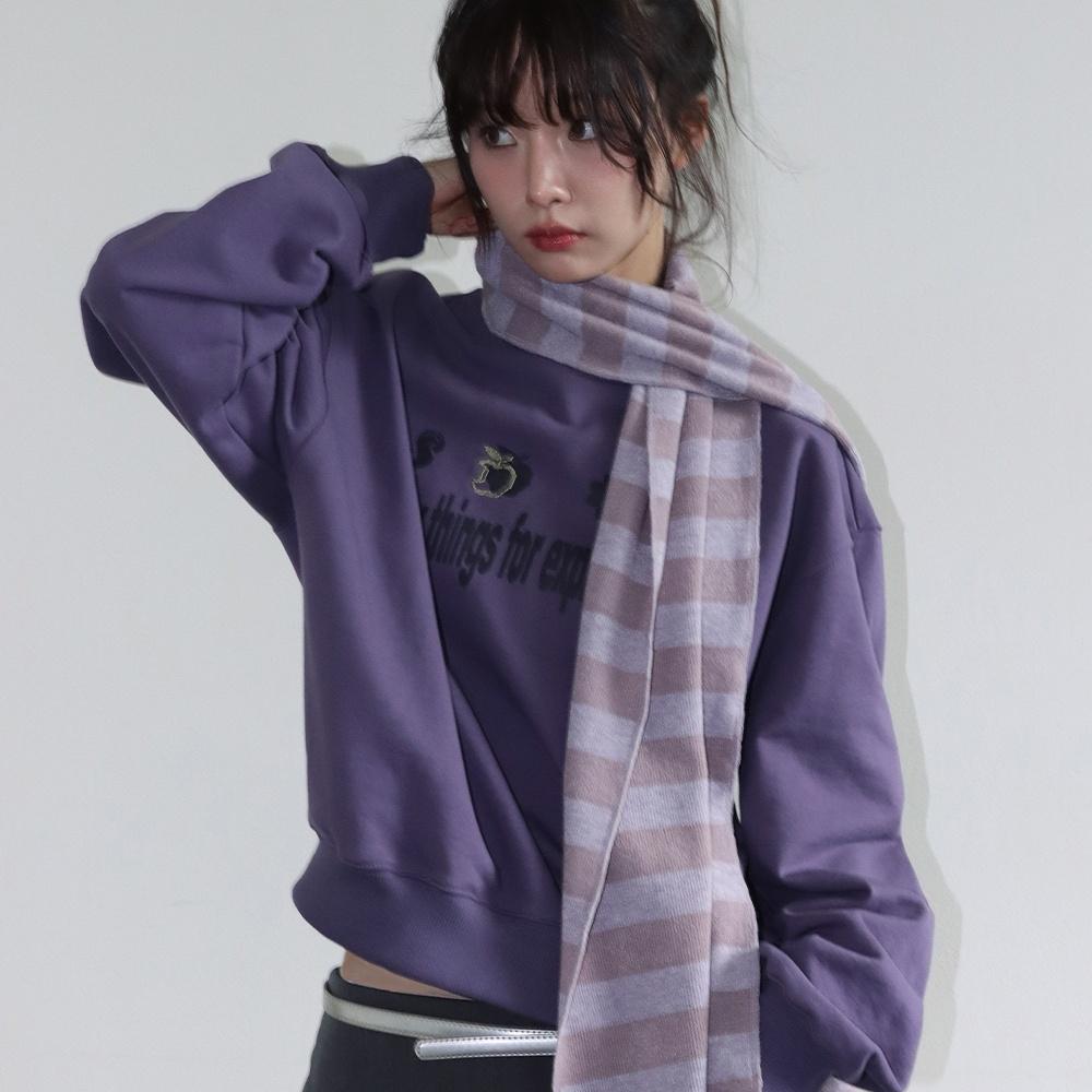 [2차] LONG KNIT MUFFLER (PURPLE)