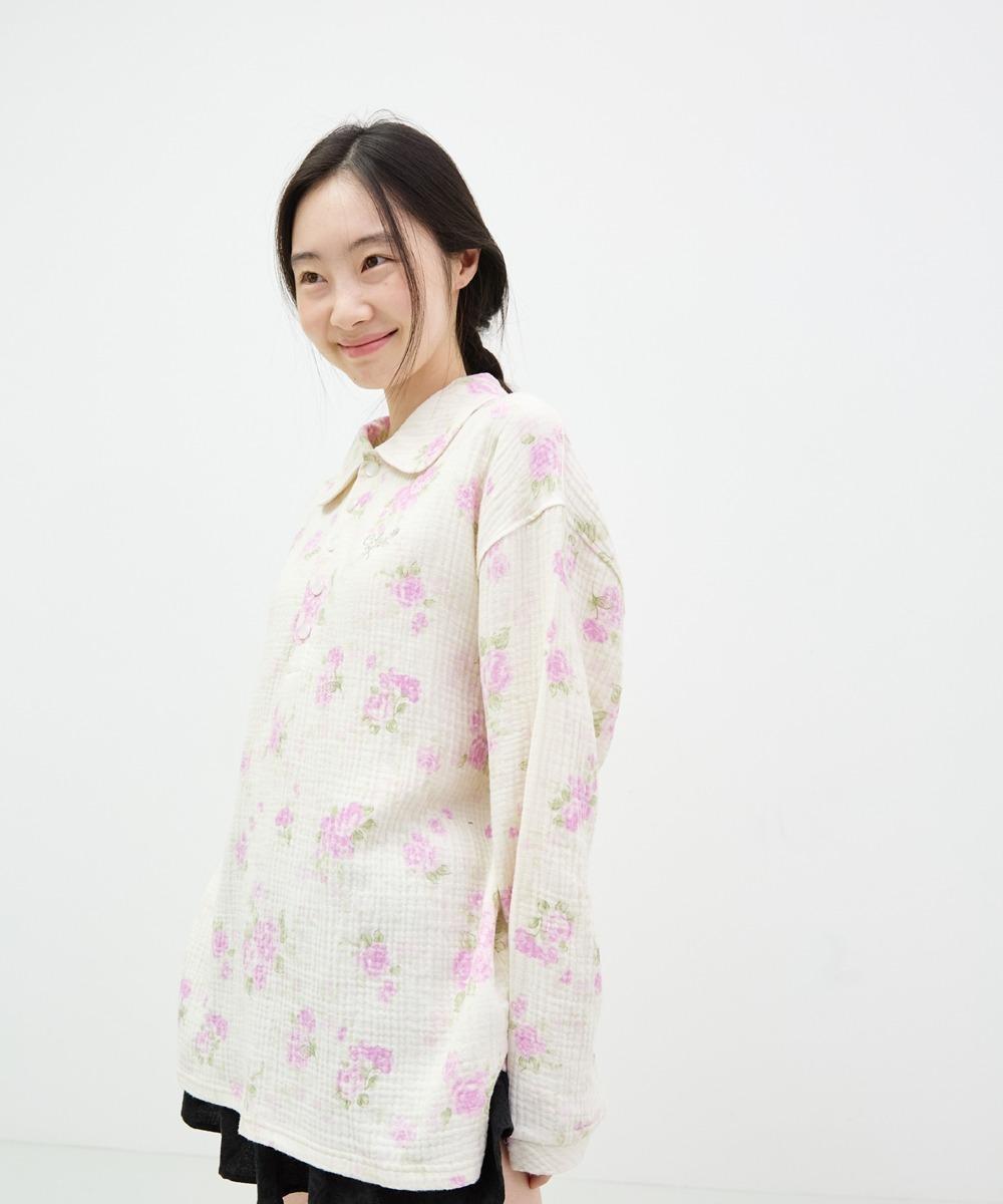 [2월 2주차 순차배송] Tulip Collar Oversized Shirts Grandma's Rose