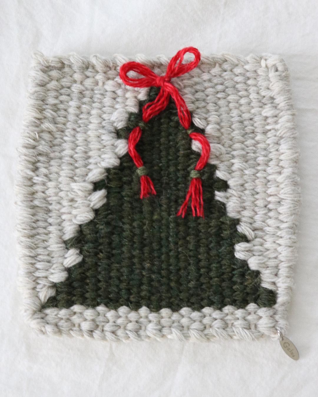 christmas tree coaster(ribbon)