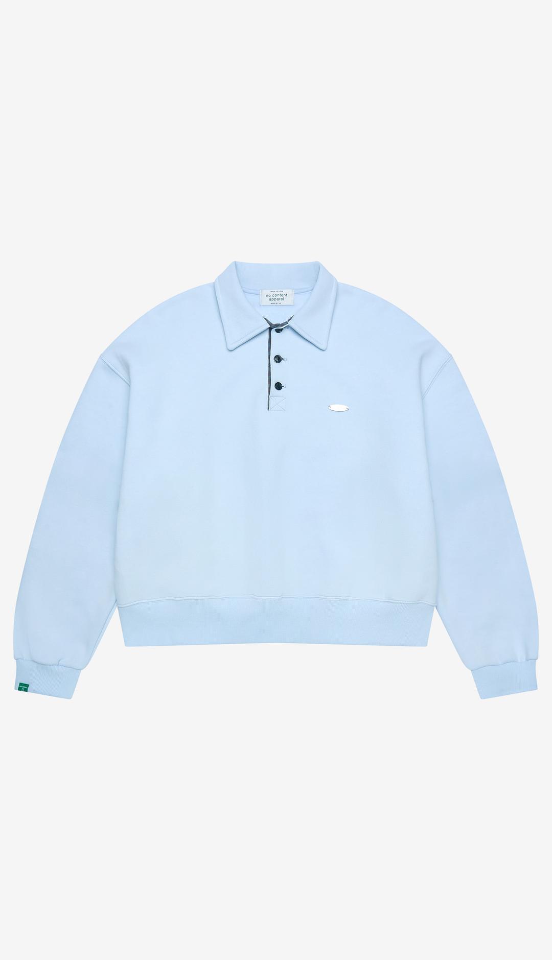 [12월 05일 예약발송] 263. Collar Sweatshirt  _ Ice Blue