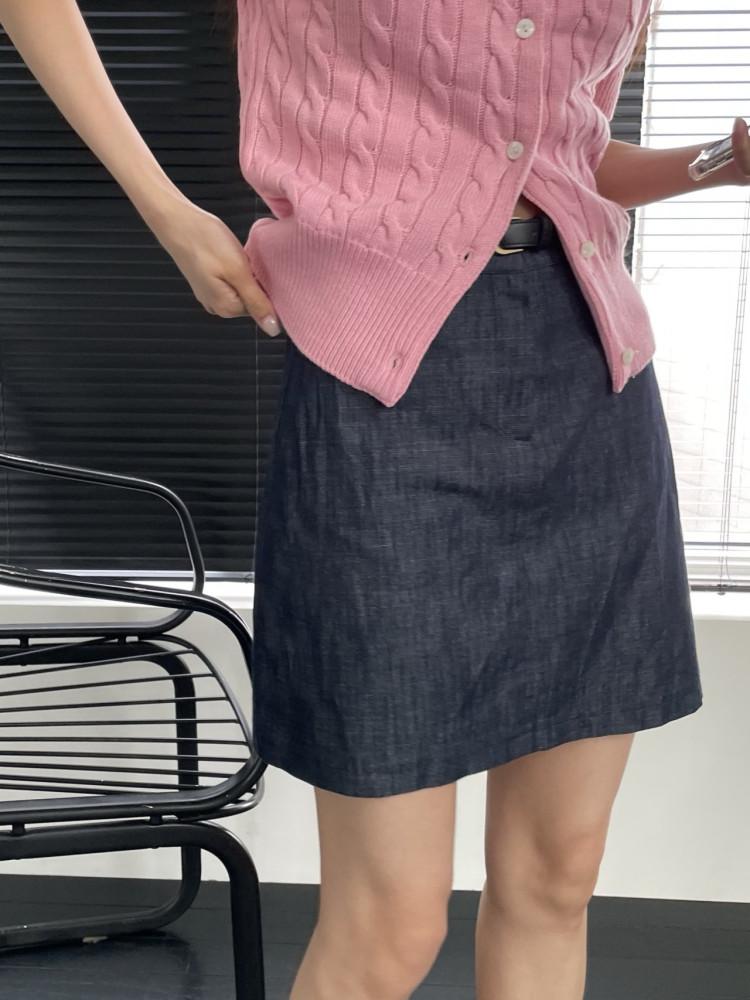 썸띵엘스 트리플 미니 스커트 코튼 H라인 sk (2color)