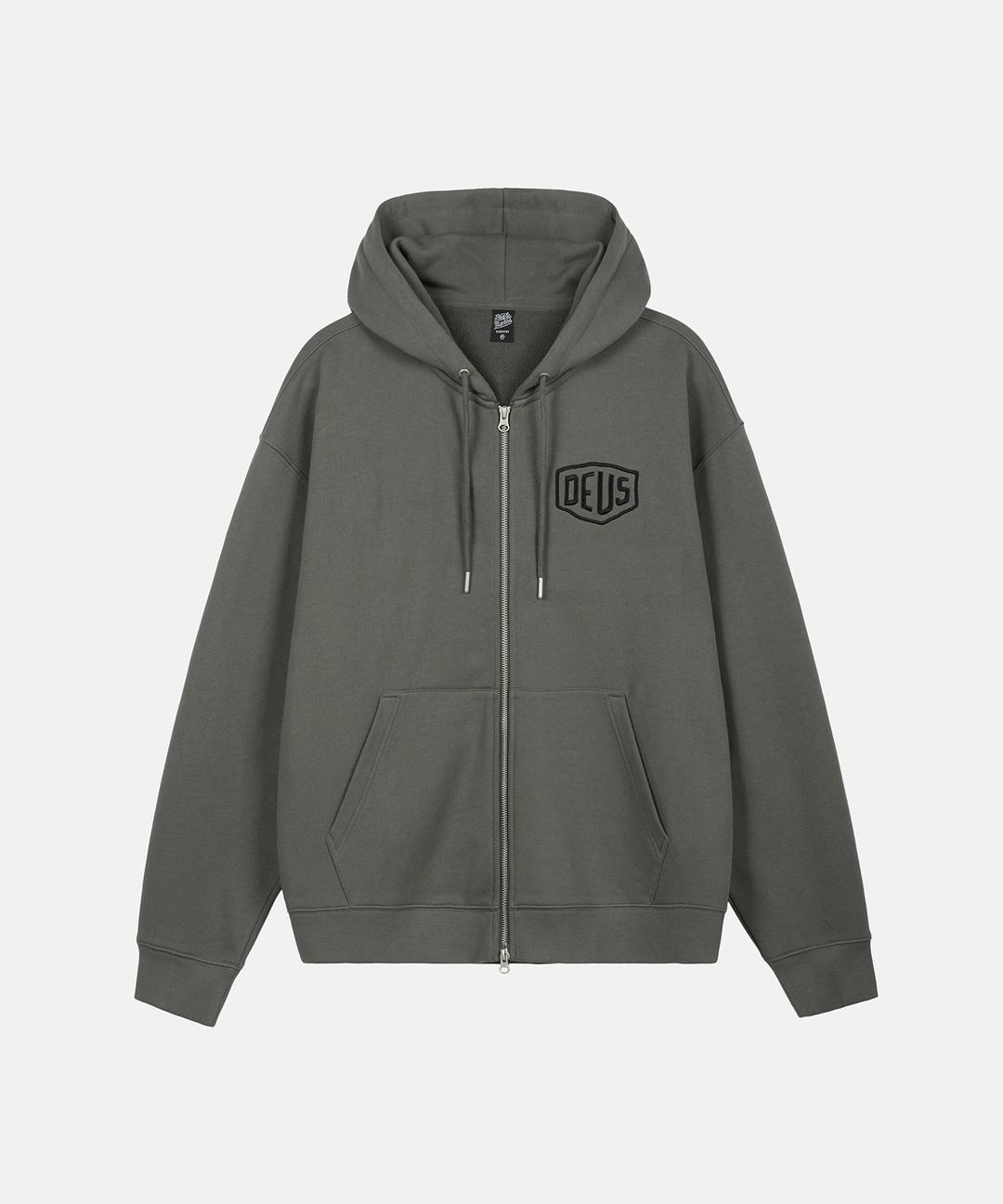 데우스 콜리지 어드레스 후드 집업 College Address Hoodie Zipup (Charcoal)